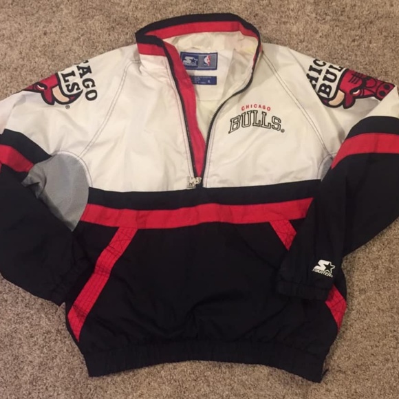 chicago bulls pullover starter jacket